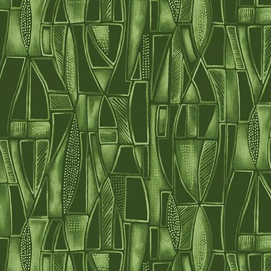 1237 Benartex Designer Fabrics Luminescent Leaves Tonal Green 1626244B