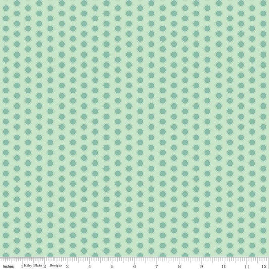 Riley Blake Daisy Fields Dots Mint C12487