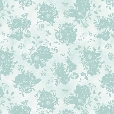 Wilmington Mint Crush Floral Silhouette Blue 3041-17768-441
