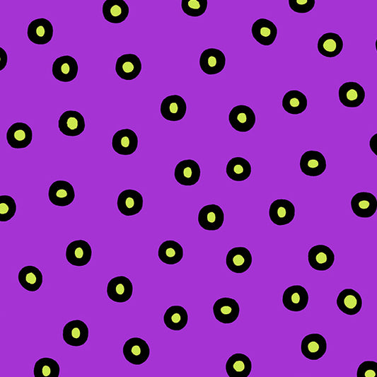 Andover Hocus Pocus by Kim Schaefer Eyes Ultraviolet and Lime Green A-214-P