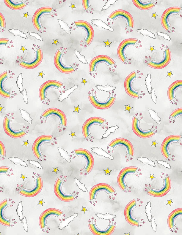 Wilmington Sweet World Rainbow Toss Gray 3021-10512-953