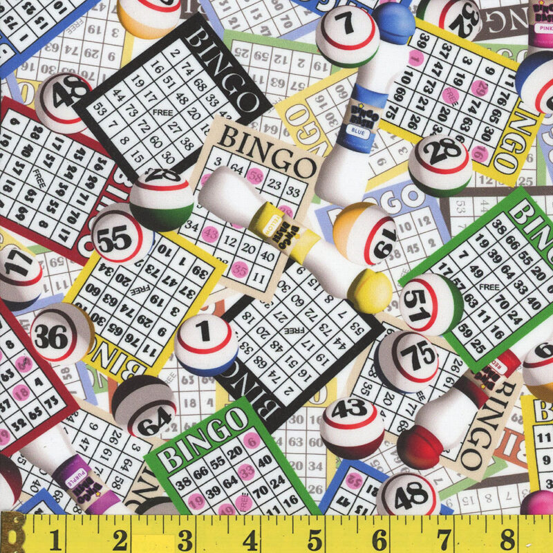 1345 Mook Fabrics Bingo Bash Multi 142106