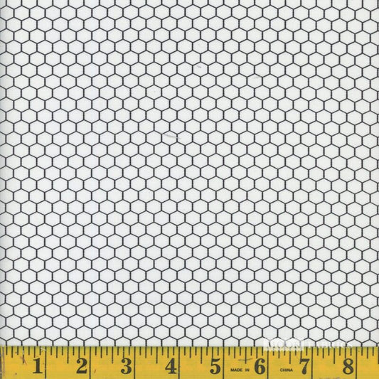 1347 Mook Fabrics Chicken Wire White 139632