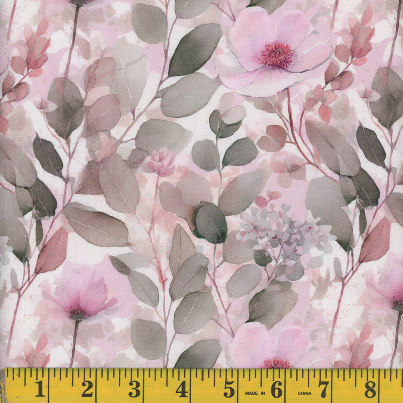1354 Mook Fabrics Cottage Bloom Rose 141709