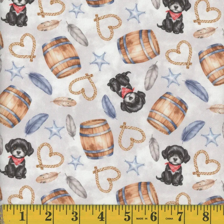 1355 Mook Fabrics Country Boy Ruff Rider Grey 143445
