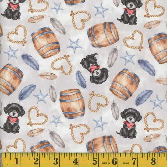 1355 Mook Fabrics Country Boy Ruff Rider Grey 143445