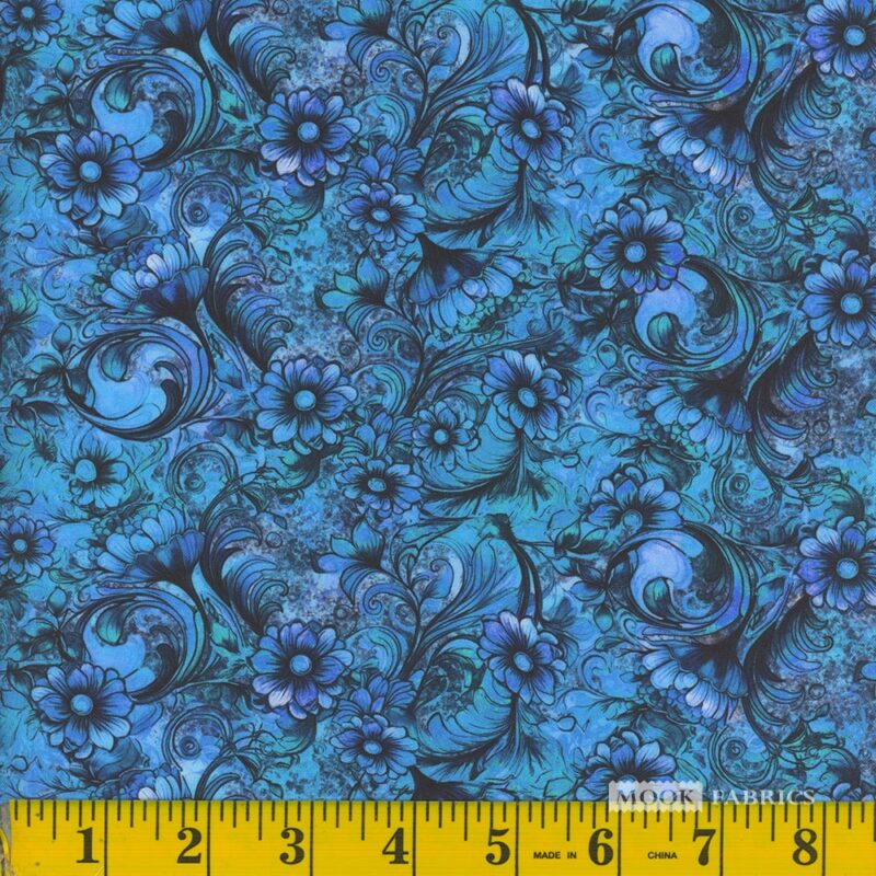 1360 Mook Fabrics Empress's Secret 27 Aqua 140201