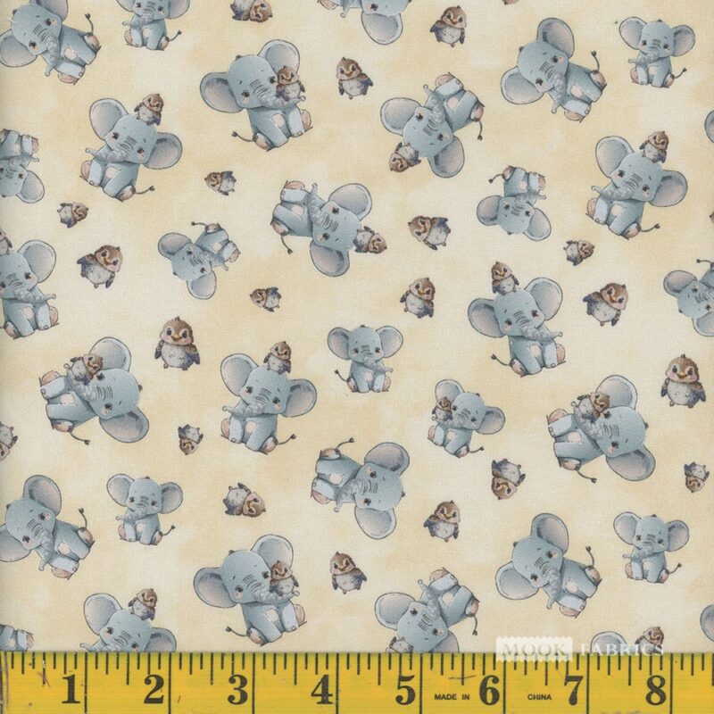 1374 Mook Fabrics Safari Buddies Ellie Yellow 138915