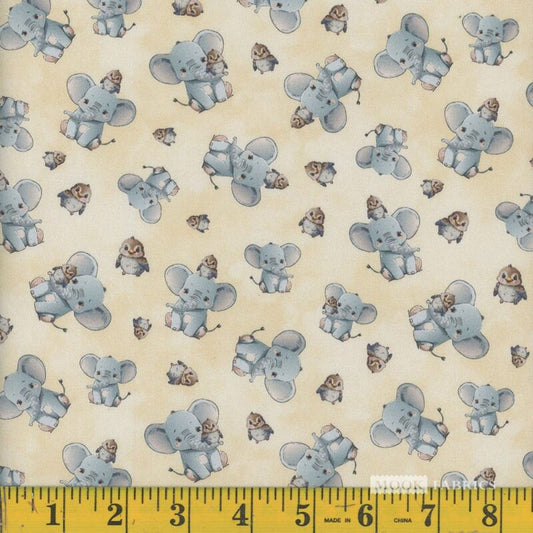 1374 Mook Fabrics Safari Buddies Ellie Yellow 138915