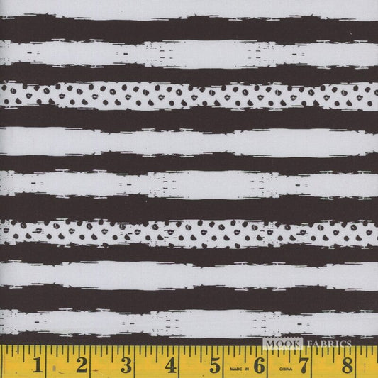 1388 Mook Fabrics Vintage Pumpkin Stripe Black 114784