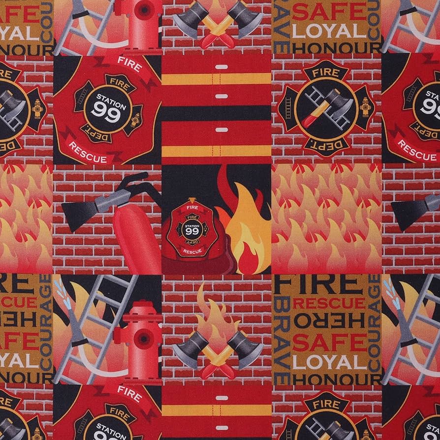 MOOK Fabrics Fireman Patchwork