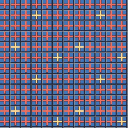 1404 Benartex Designer Fabrics Lizzy Albright Cedar Chest Double Grid Blue 06922-05