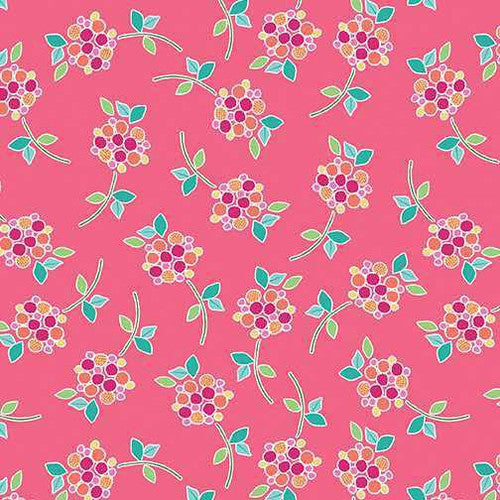 1407 Benartex Designer Fabrics Rainbow Sew Bloom Floral Love Pink 13084-21