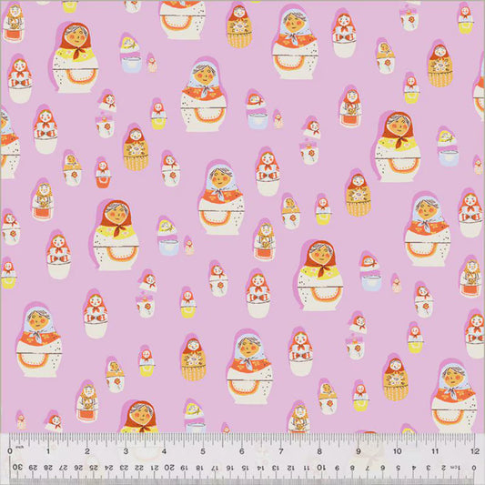 1414 Windham Fabrics West Hill Matryoshka Dolls Lilac 52875-8