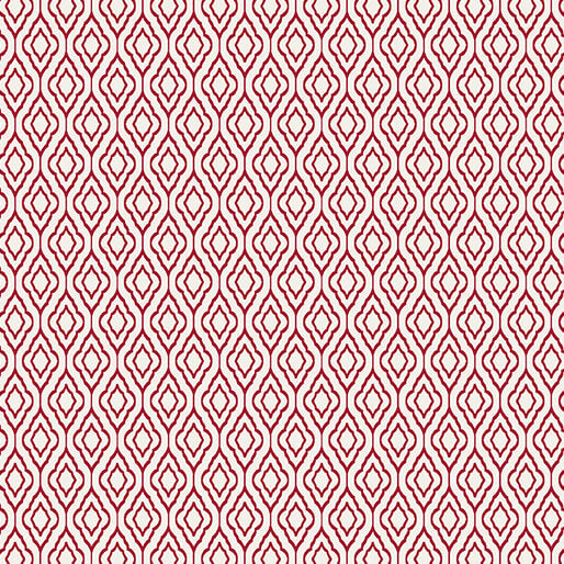 1445 Benartex Designer Fabrics Woodland Magic Geo Magic Red 1337610B