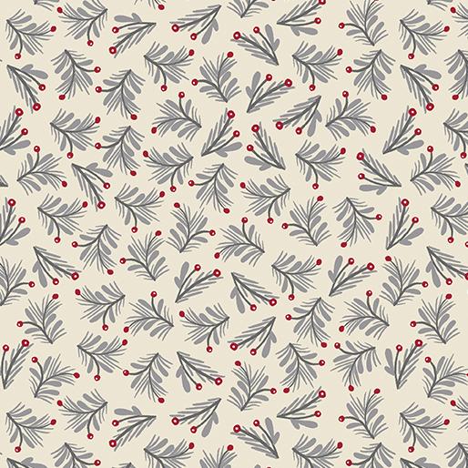 1446 Benartex Designer Fabrics Woodland Magic Berry Magic Cream 1337470B