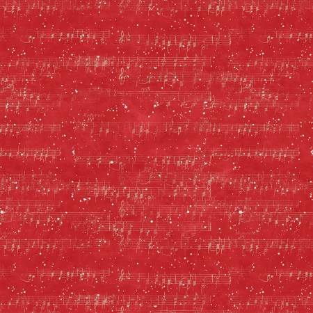 Wilmington Winter Hallow Music Notes Red 39750-313