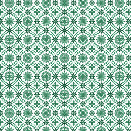 Benartex Spring Hill Farm Wallpaper Medallion Green 13250-44