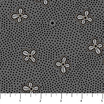 Northcott Fabrics Dolce Vita Mini Print Dark Gray 22777-94