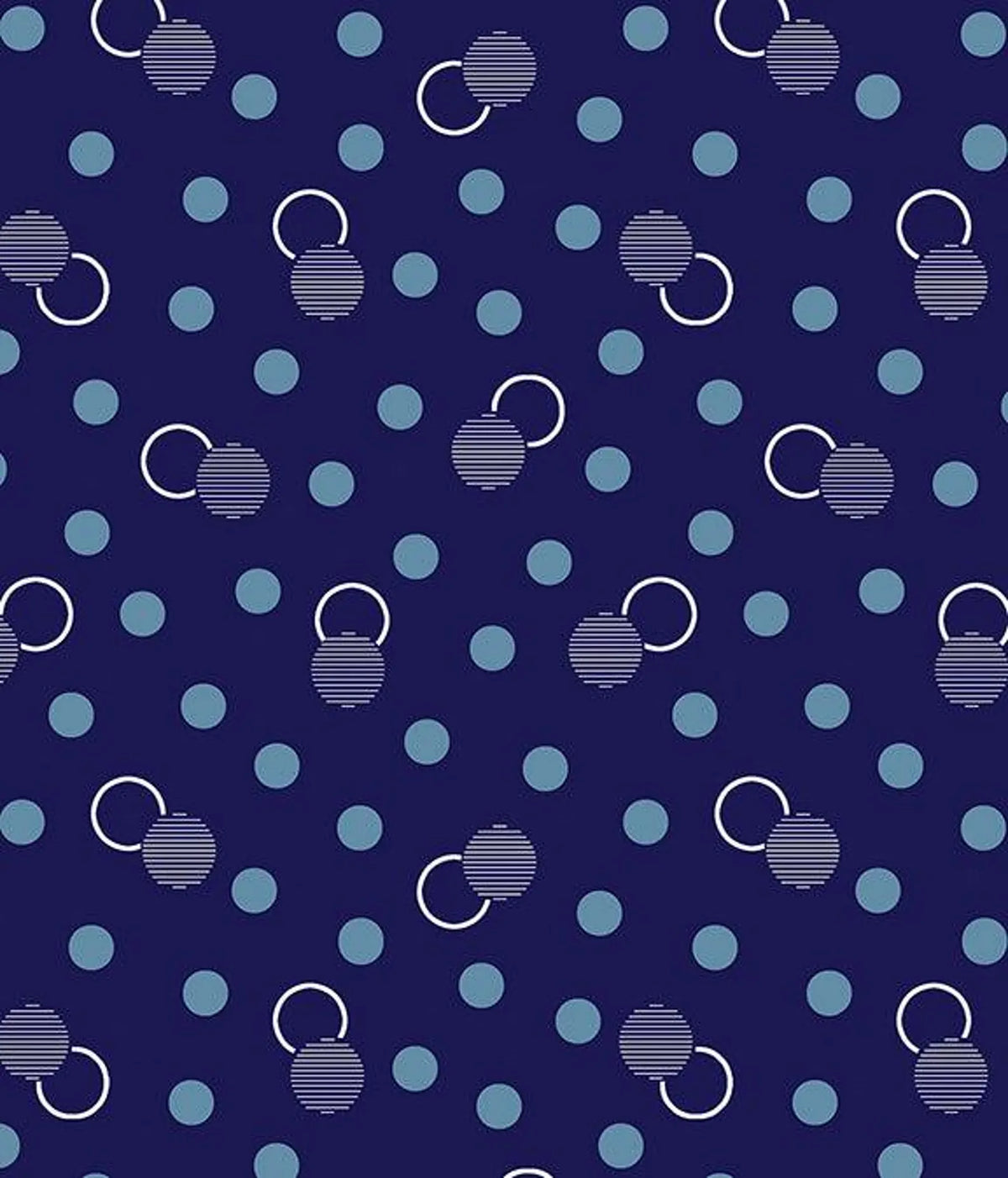 1580 Benartex Designer Fabrics Documentaries Lots of Dots Navy 1448858B