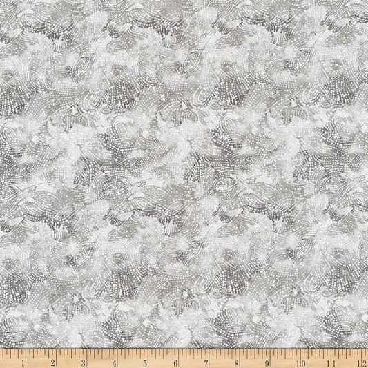 1587 P&B Textiles Serenity Swirl Dots Midtone Silver