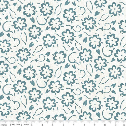 Riley Blake She Who Sews Flower Stencils Blue C11341