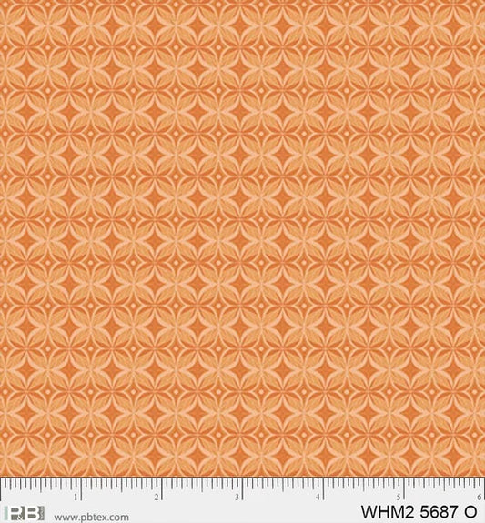 1597 P&B Textiles Whimsy II Kaleidoscope Geo Orange WHM205687O