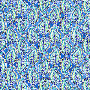 1600 Benartex Blue Horizon Paisley Medium Blue C9962-50
