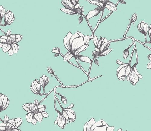 Art Gallery Wild Bloom Magnolia Study Fresh Mint WLB-22036