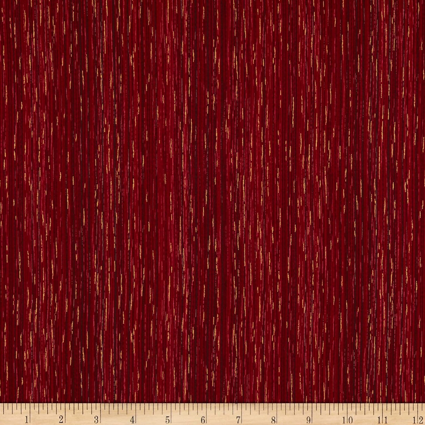 Hoffman Holiday Wishes Stripes Scarlet & Gold U7774-78G