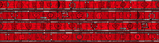 RJR Fabrics Heavy on the Metal Metal Measures Flaming Red Metallic JF302-FL1M