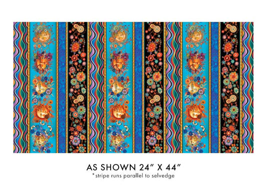 1601 Benartex Designer Fabrics Season of the Sun Stripe Multi 13191-99