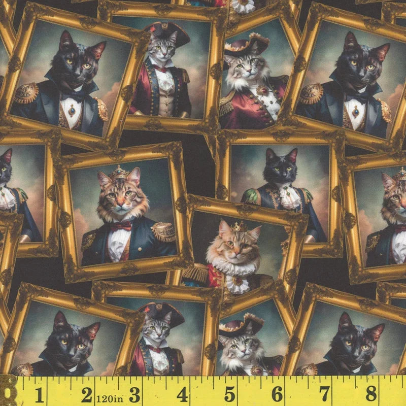 1636 Mook Fabrics Cats Regal Paws 144118