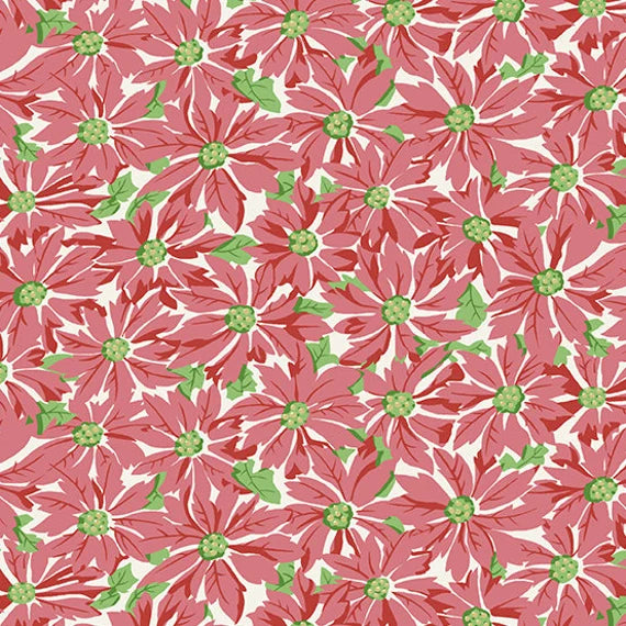 Andover Retro Hoho Poinsettias Taffy by Renee Nanneman A-572-E