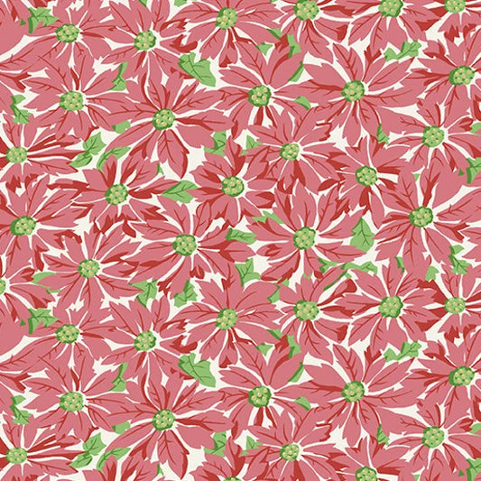 Andover Retro Hoho Poinsettias Taffy by Renee Nanneman A-572-E