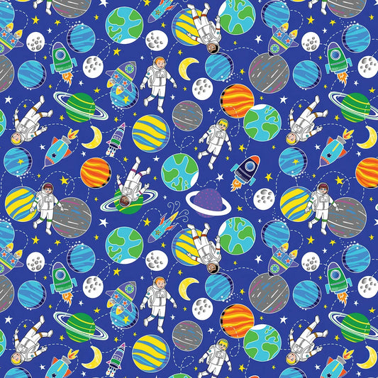 Benartex Lift Off Intergalactic Universe Royal 12603G-52