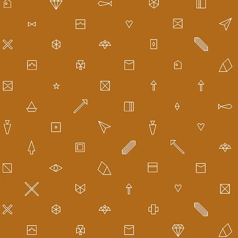 Andover Century Prints Hopscotch Trinkets CS-23-Ginger