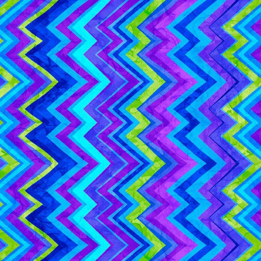 QT Fabrics Dan Morris Chevron Ambiance Blue 1649-28611-P