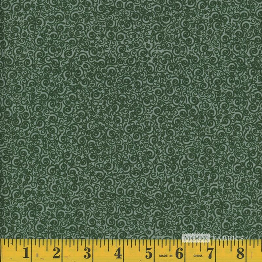 1723 Mook Fabrics Swirls & Curls Hunter 114724