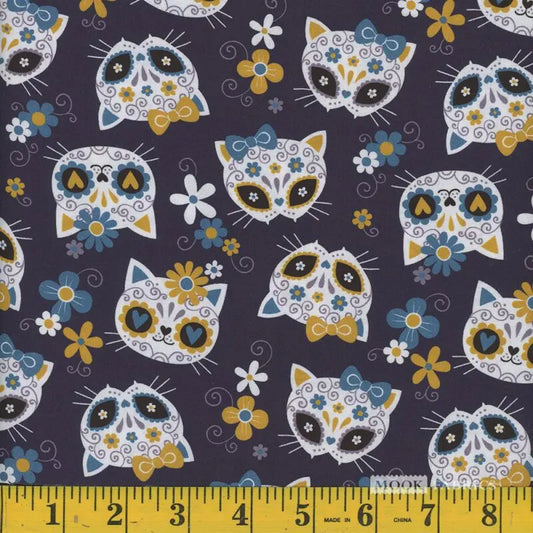 Mook Sugar Skull Cats Blue 111643