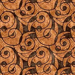 QT Fabrics Adagio Swirl Light Brown 2600-28136-A