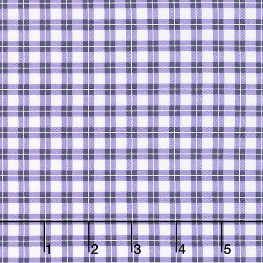 Robert Kaufman Elizabeth Flowerhouse Lupine Purple Black Squares 19901