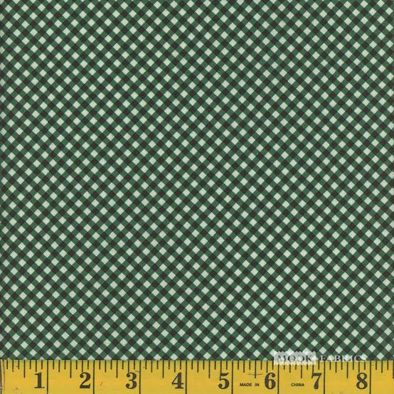 1748 Mook Fabrics Sunflower Gingham Green 130098
