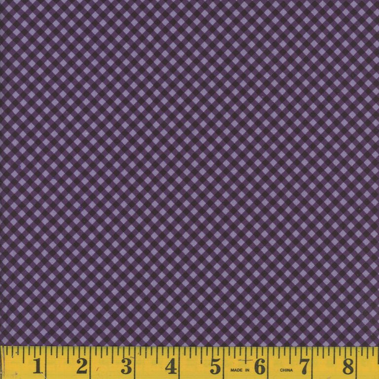 1751 Mook Fabrics Sunflower Gingham Purple 130099