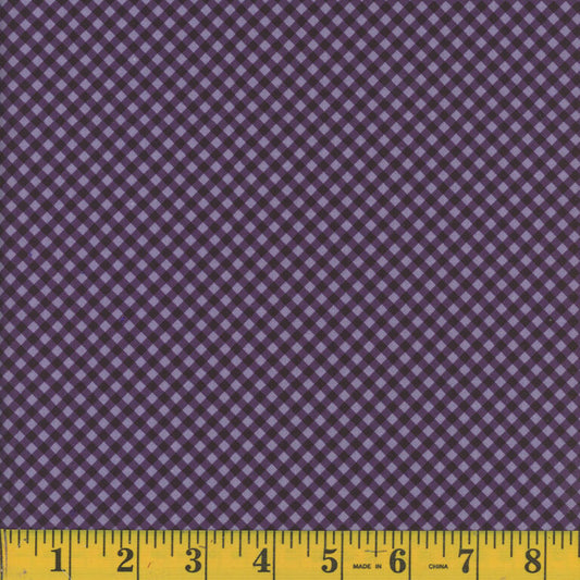 1751 Mook Fabrics Sunflower Gingham Purple 130099
