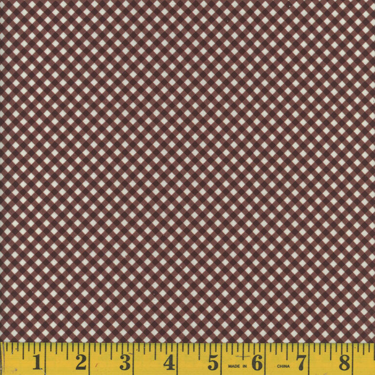 1752 Mook Fabrics Sunflower Gingham Rust 130100