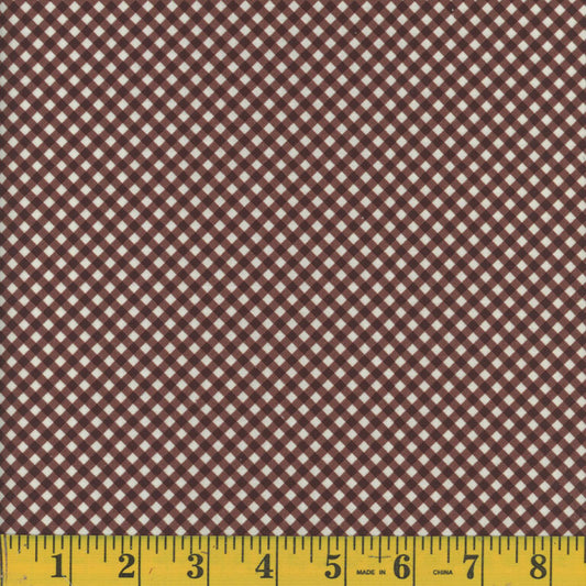 1752 Mook Fabrics Sunflower Gingham Rust 130100