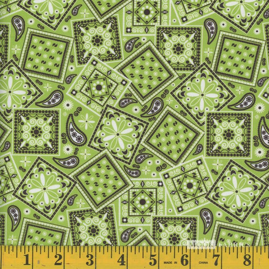 1765 Mook Fabrics Bandana Bonaza Lime 114818