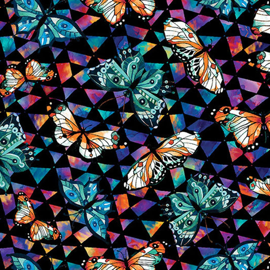 1781 Benartex Designer Fabrics Season of the Sun Butterflies & Prism 13195
