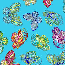 1782 Benartex Designer Fabrics Dazzling Garden Dazzling Butterflies Turquoise 9821-84